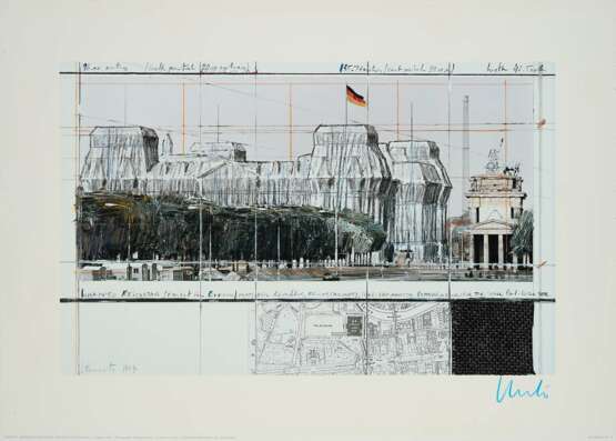 Christo. Wrapped Reichstag, Project for Berlin - Foto 1