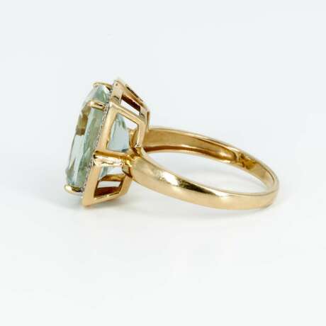Prasiolite-Diamond-Set: Ring, Ear RIngs and Pendant - photo 10