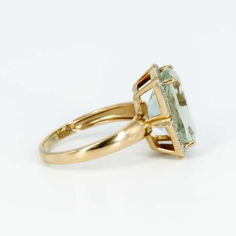 Prasiolite-Diamond-Set: Ring, Ear RIngs and Pendant - photo 12