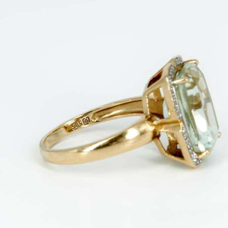 Prasiolith-Diamant-Set: Ring, Ohrringe und Anhänger - Foto 13