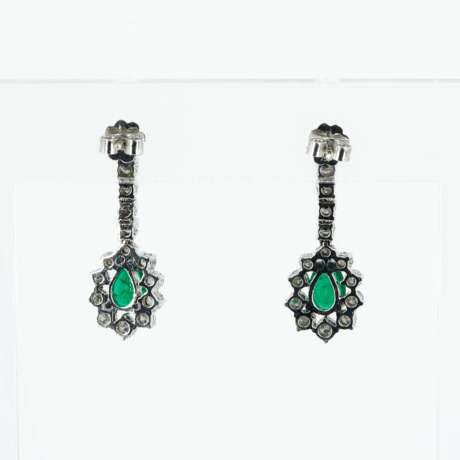 Emerald Diamonds Ear Pendants - photo 2