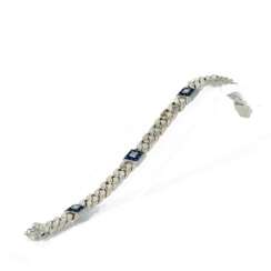 Gemstone-Diamond-Curb-Chain-Bracelet