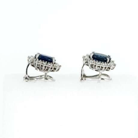 Sapphire-Diamond-Clip-on-Earrings - фото 3