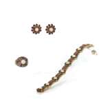 Pearl-Gemstone-Diamond-Set: Bracelet, Ring and Earrings - фото 1