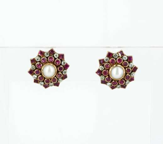 Pearl-Gemstone-Diamond-Set: Bracelet, Ring and Earrings - фото 5