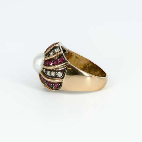Pearl-Gemstone-Diamond-Set: Bracelet, Ring and Earrings - фото 10