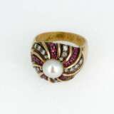 Pearl-Gemstone-Diamond-Set: Bracelet, Ring and Earrings - фото 13