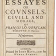 The Essayes, Doheny copy - Now at the auction