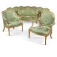 A SUITE OF GEORGE III GILTWOOD SEAT-FURNITURE - Prix ​​des enchères