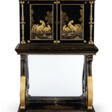 A REGENCY GILT-BRASS MOUNTED AND INLAID EBONISED, JAPANESE BLACK AND GILT-LACQUER AND PARCEL-GILT CABINET-ON-STAND - Auction prices