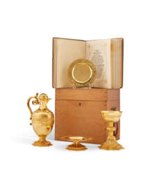 A GEORGE V FOUR PIECE GOLD COMMUNION SERVICE