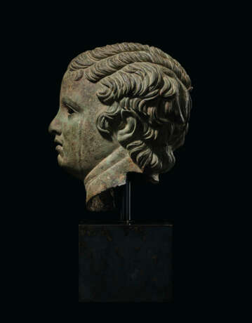 A GREEK BRONZE HEAD OF EROS - Foto 5