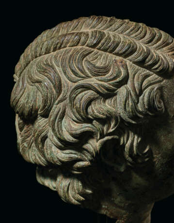 A GREEK BRONZE HEAD OF EROS - photo 7