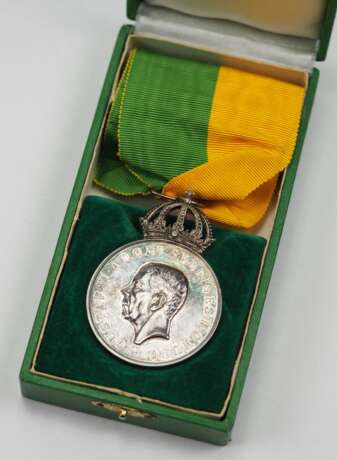 Schweden: Medaille der Patriotischen Gesellschaft, in Silber, im Etui. - photo 1