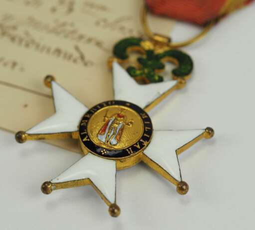 Spanien: Königlicher und Militärischer Orden des heiligen Ferdinand, 5. Modell (1856-1920), Goldenes Kreuz für Offiziere. - фото 2