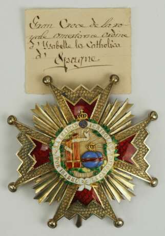 Spanien: Orden Isabella der Katholischen, 2. Modell (1847-1868), Großkreuz Bruststern - Halley. - фото 1