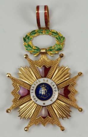 Spanien: Orden Isabella der Katholischen, 2. Modell (1847-1868), Komtur Kreuz. - Foto 4