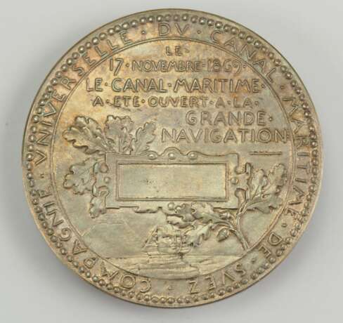 Ägpyten: Silber-Medaille auf die Eröffnung des Suez Kanals 1869. - photo 2