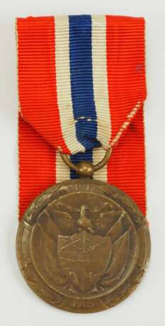 Panama: Medaille der Solidarität 1917/1918, in Bronze. - Foto 1