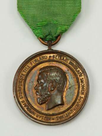 Russland: Verdienstmedaille des Großfürstentums Finnland, in Bronze. - Foto 1