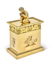BOÎTE À THÉ EN VERMEIL D'ÉPOQUE EMPIRE