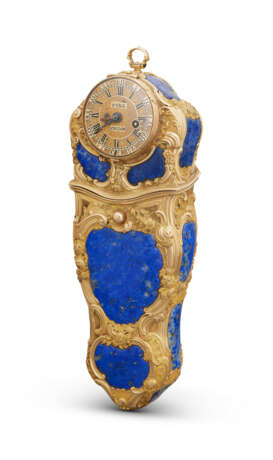 NÉCESSAIRE EN OR ET PIERRE DURE D'ÉPOQUE GEORGE III INTÉGRANT UNE MONTRE - фото 1