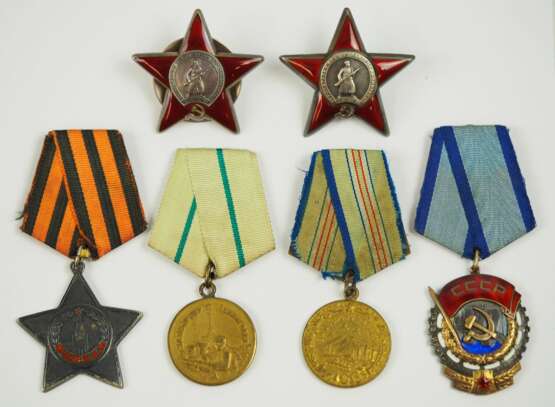 Sowjetunion: Lot von 6 Auszeichnungen. - Foto 1