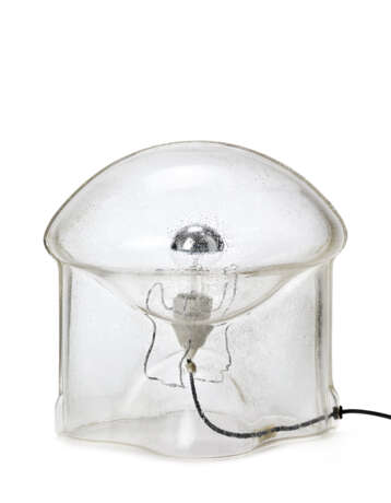 Table lamp model "Medusa". Produced by VeArt, Venice, 1970s. Bubble-blown glass, chromed steel rod. (h 36 cm.) - photo 5