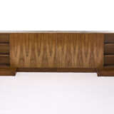 Headboard for double bed with sliding door storage compartment and shelf - photo 3