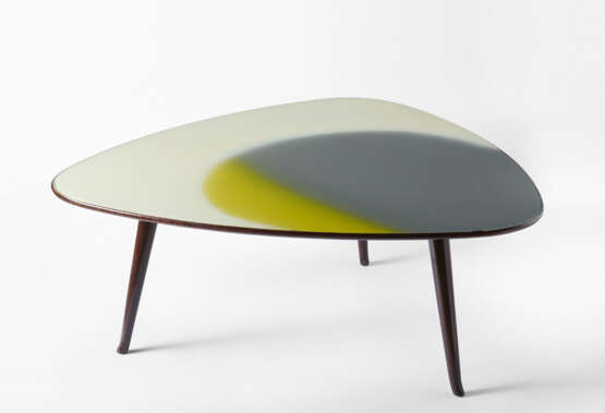 Coffee table with hand-decorated top with pictorial composition by Lucio Fontana - фото 4