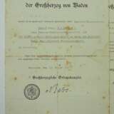 Baden: Urkundengruppe eines Sanitäts-Unteroffiziers im Reserve-Infanterie-Regiment Nr. 110. - Foto 2