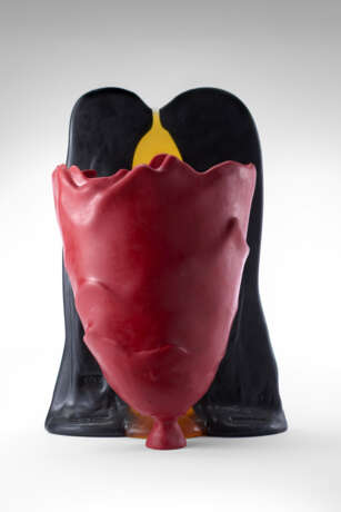 Vase / sculpture of the series "Wall". Produced by Fish Design,, 2005. Red, yellow, orange and black epoxy resin. Marked, dated and numbered. (38x52x22 cm.) - photo 2