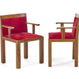 Pair of armchair model "Teatro". Produced by Molteni, Italy, 1960s. Wooden frame and red velvet upholstery. (56x77x46 cm.) (slight defects) | | Literature | G. Gramigna, Repertorio del design italiano 1950-2000 per l'arredamento domestico, Allemand - фото 2