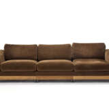Sofa model "920". Produced by Cassina, Meda, 1966. Wooden paneled sides and brown velvet cushions. (244.5x52x75 cm.) (slight defects) | | Provenance | Private collection, Italy - photo 1