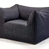 Armchair model "Le Bambole". Produced by B&B, Italy, 1990s. Dark grey 'Denim' fabric upholstery. Fabric label of the manufacture. (99x73.5x76 cm.) - photo 1