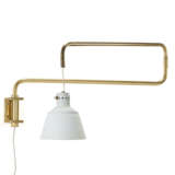 (Attributed) | Jointable wall lamp. Produced by Kandem, Germany, 1950s. Brass frame and white painted aluminium lampshade. (l max cm 140) (slight defects) - фото 2