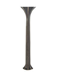 Standing wall lamp. Italy, 1970s. Metal frame upholstered in green and white marble edged with brass. (h 185 cm.; d 46.5 cm.) (slight defects and restoration)
