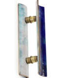 Handle decorated with polychrome enamel in blue tones. 1940s/1950s. Enamelled copper and brass. (h 30 cm.) - photo 1