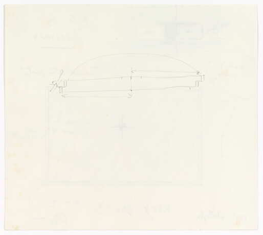 Lot consisting of five sheets concerning the Brion Tomb project, relating to the study for a variant of the polychrome marble inlay decoration of the chapel doors. Bearing autograph annotations by the architect. Venice, 1970-78ca. Graphite, pen and c - фото 5