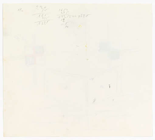 Lot consisting of five sheets concerning the Brion Tomb project, relating to the study for a variant of the polychrome marble inlay decoration of the chapel doors. Bearing autograph annotations by the architect. Venice, 1970-78ca. Graphite, pen and c - фото 7