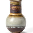 Polychrome painted stoneware vase - Prix ​​des enchères