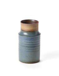 Polychrome painted stoneware vase. Execution by Ceramica Arcore, Italy, 1970s. Marked "CA" under the base. (h 14.5 cm.)
