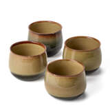 Four polychrome ceramic bowls. Execution by Ceramica Arcore, Italy, 1970s. Ceramic enamelled in black-cream and brown. (h 7 cm.; d 8 cm.) (slight defects) - photo 1