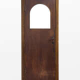 Dark wooden door with glass lunette - photo 2