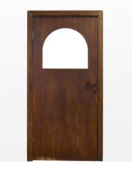 Dark wooden door with glass lunette. Dark brown bakelite handles. Milan, 1932. (101x202.5 cm.) (defects) | | Provenance | Andreani Apartment, via Monte Velino, Milan