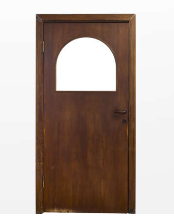 Dark wooden door with glass lunette. Dark brown bakelite handles. Milan, 1932. (101x202.5 cm.) (defects) | | Provenance | Andreani Apartment, via Monte Velino, Milan - photo 2