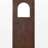 Dark wooden door with glass lunette - фото 2