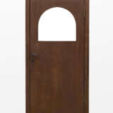 Dark wooden door with glass lunette. Dark brown bakelite handles. Milan, 1932. (101x201.5 cm.) (defects) | | Provenance | Andreani Apartment, via Monte Velino, Milan - фото 2