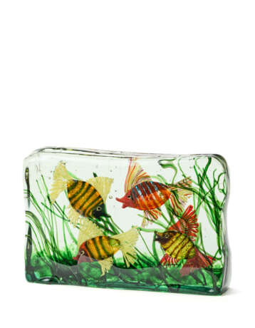 (Attributed) | Sommerso glass aquarium. second half 20th century. (31x20.5 cm.) (slight defects) - Foto 2