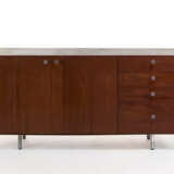 Sideboard with drawers and storage compartment. Produced by Herman Miller, Usa, 1950s/1960s. Solid wood and veneered frame, metal feet. (170x82x47 cm.) (defects) - photo 1